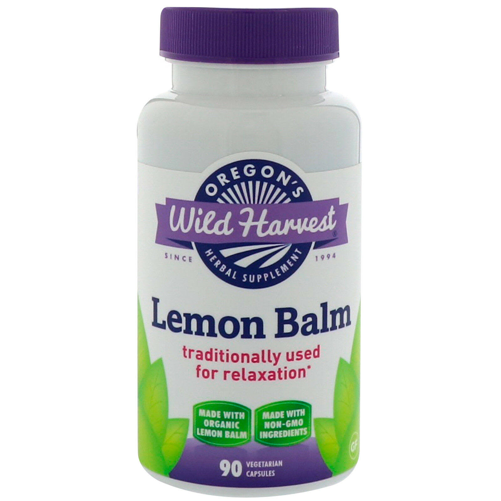 Oregon's Wild Harvest Lemon Balm Organic Herbal Supplement - 90 Count