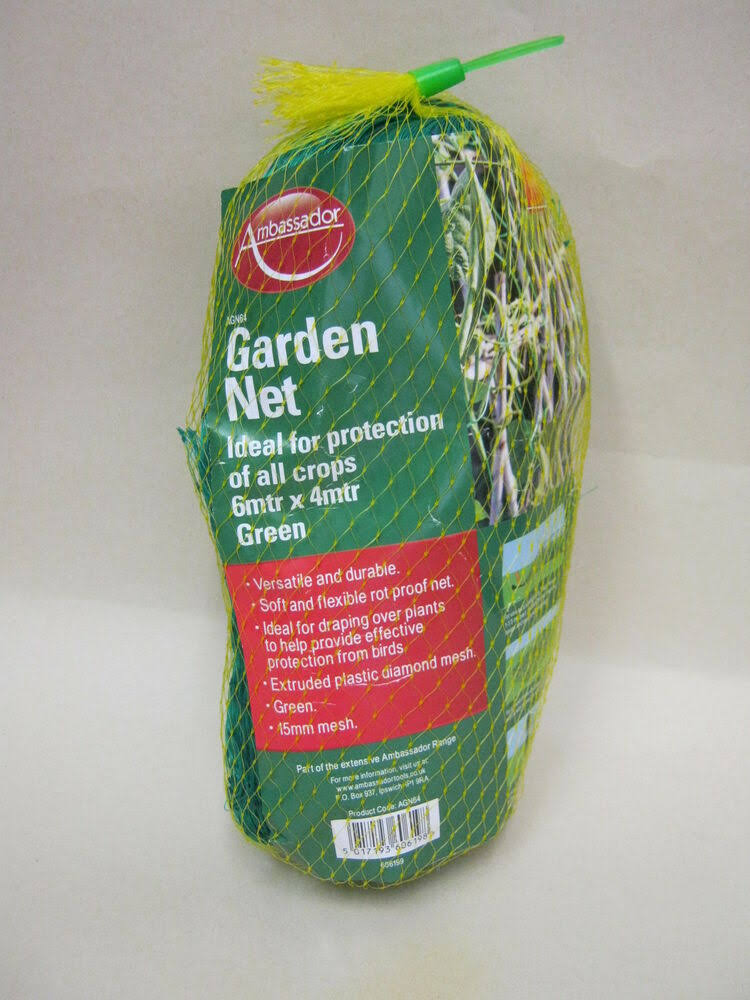 New Ambassador Garden Net Green 15mm Mesh 6Mtr X 4Mtr