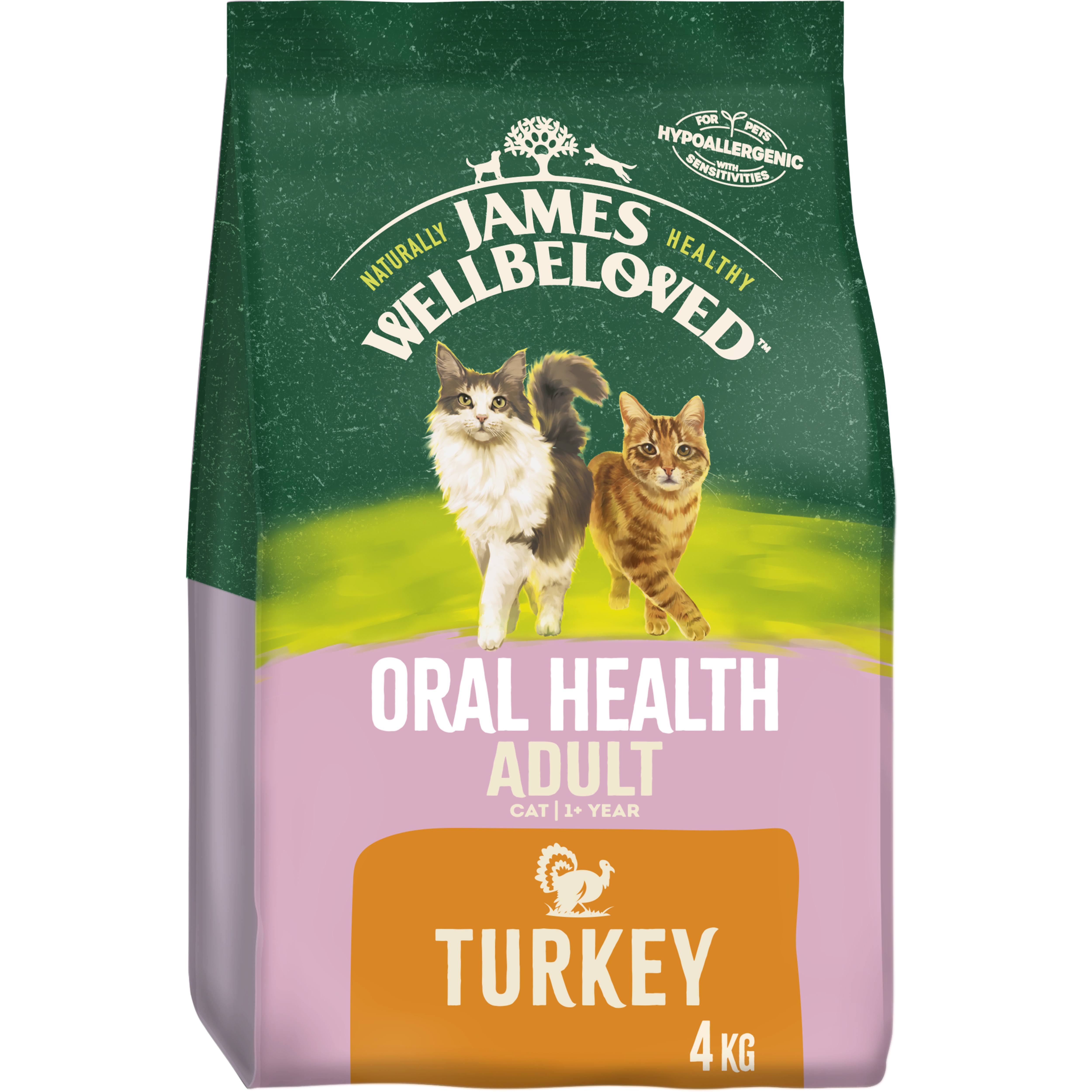James Wellbeloved Adult Cat Food Turkey Oral Health, 4kg