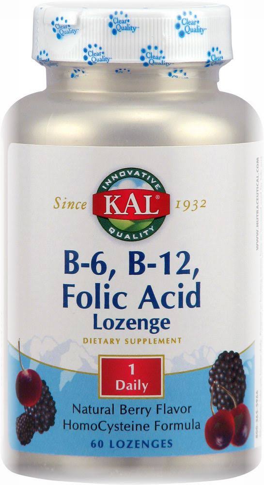 Kal B-6 B-12 Folic Acid - Berry - 60 Lozenges