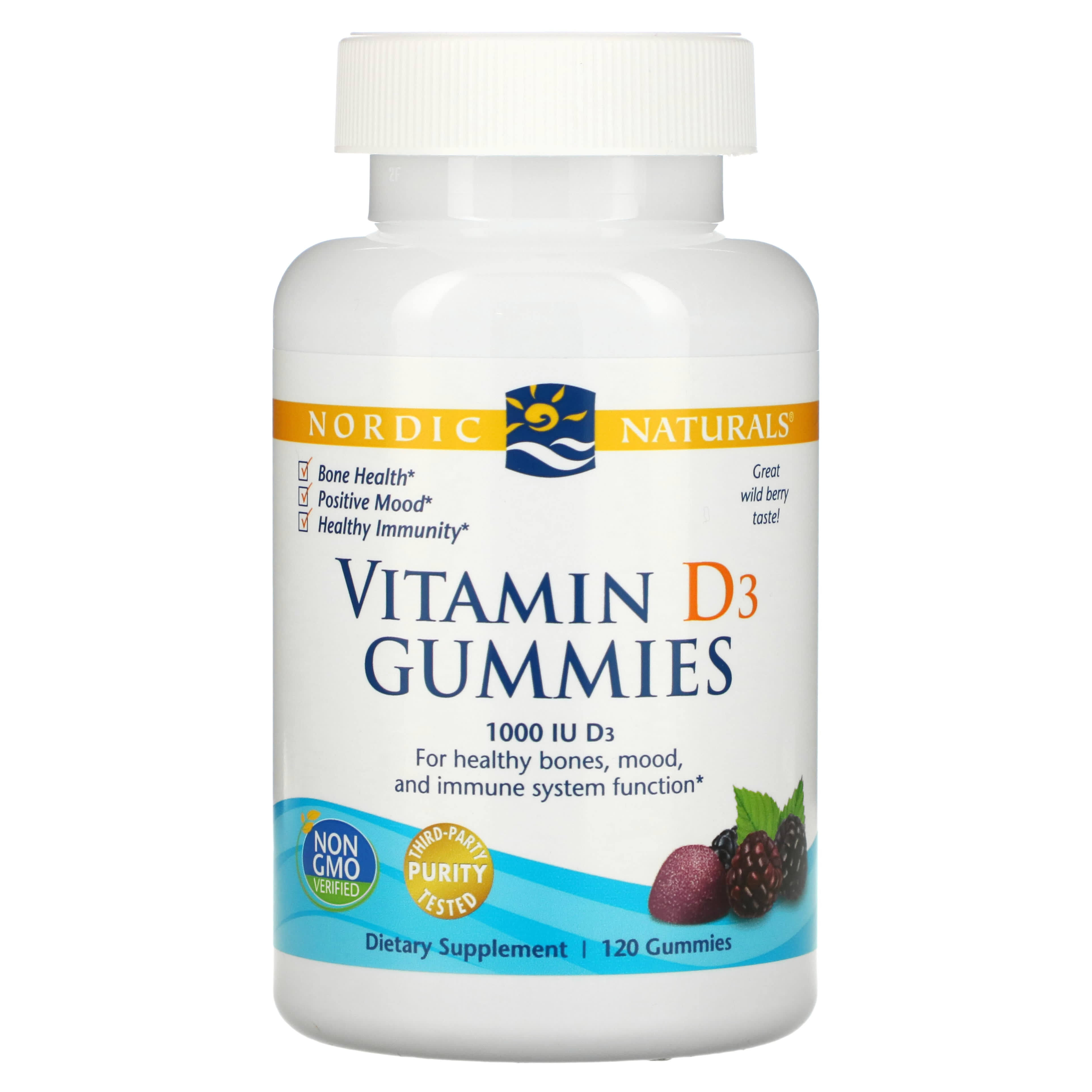 Nordic Naturals Vitamin D3 Gummies - Wild Berry