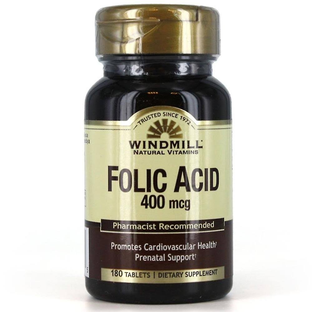 Windmill Natural Folic Acid - 400 mg, 180 ct