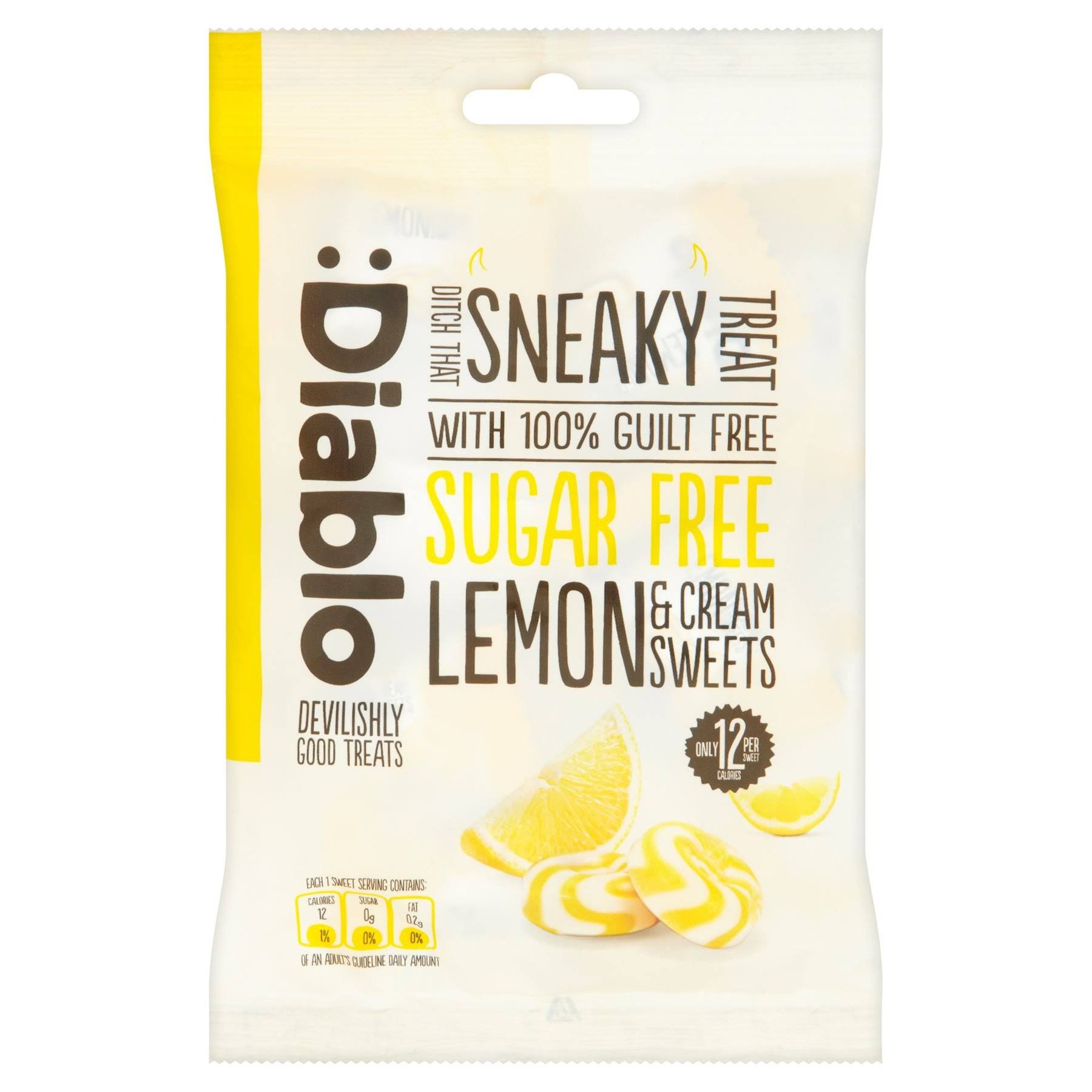 Diablo Sugar Free Lemon & Cream Sweets - 75 grams