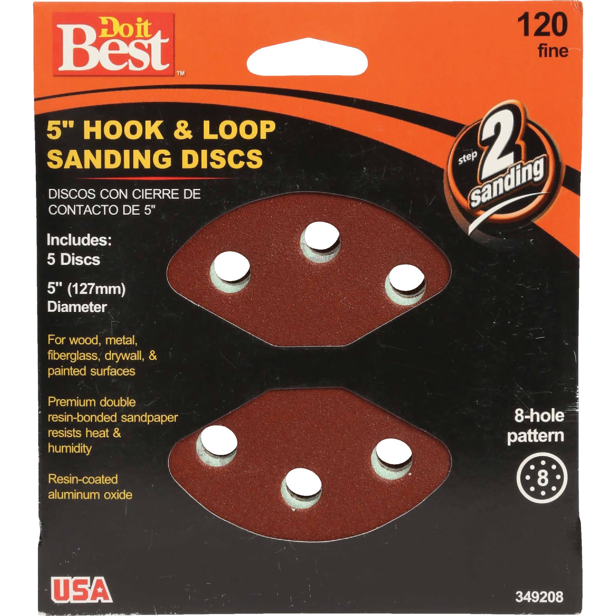 Do It Best Hook & Loop Sanding Discs - 5", 120 Grit