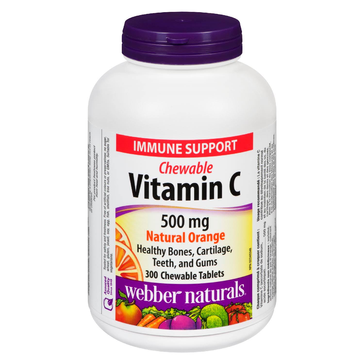 Webber Naturals Vitamin C Chewable 500 Mg Supplement - 300ct