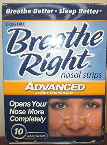 Breathe Right Advanced Nasal Strips, Clear, 10 ct.