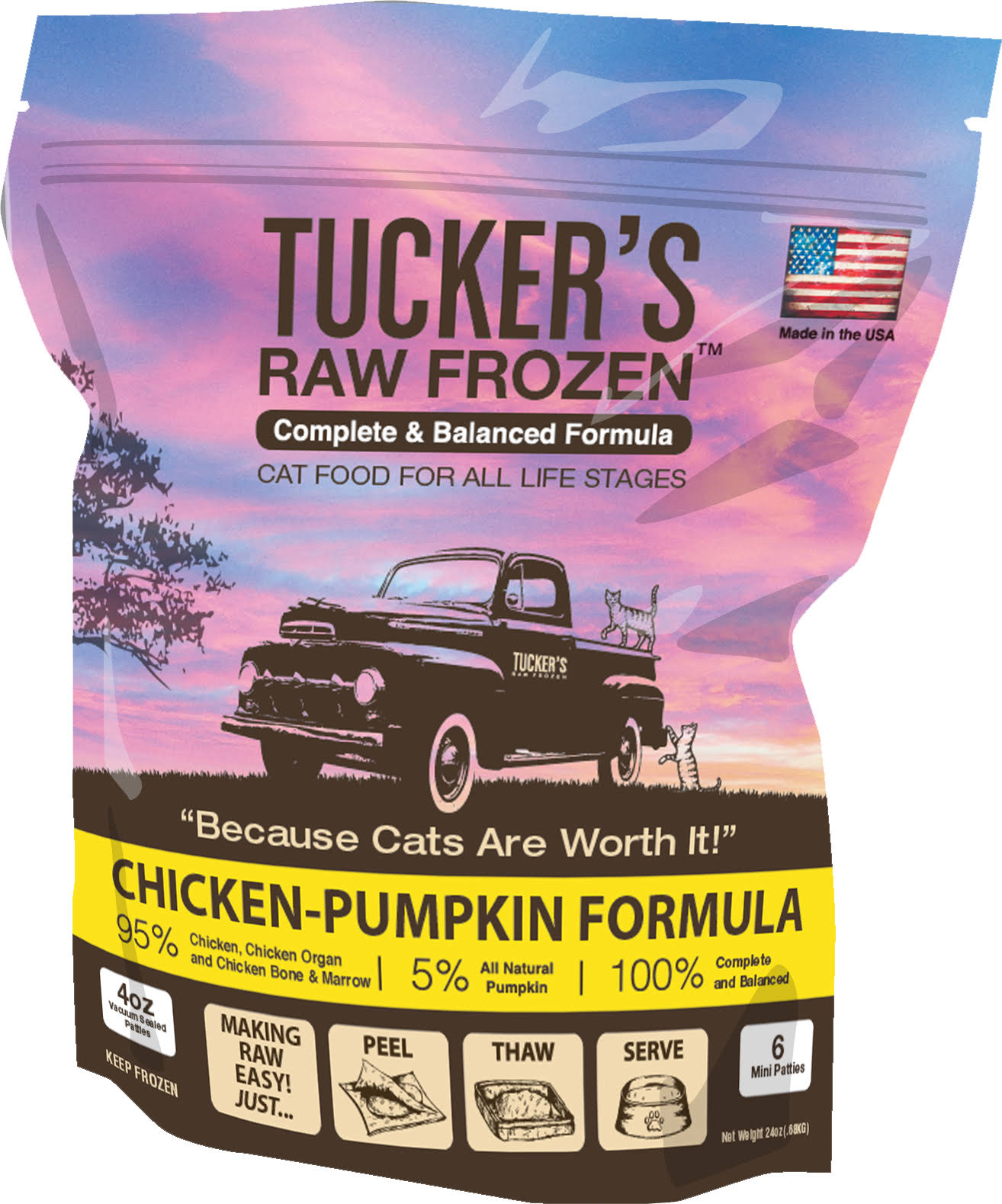 Tucker's Raw Frozen Cat Food - Chicken & Pumpkin