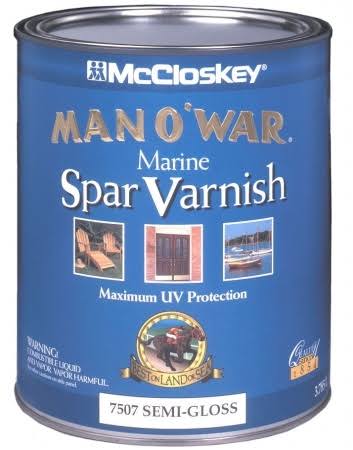 Valspar Brand 0.9L Semi-Gloss Man O War Marine Spar Varnish Low VOC 80-653 | Garage | 30 Day Money Back Guarantee | Delivery guaranteed