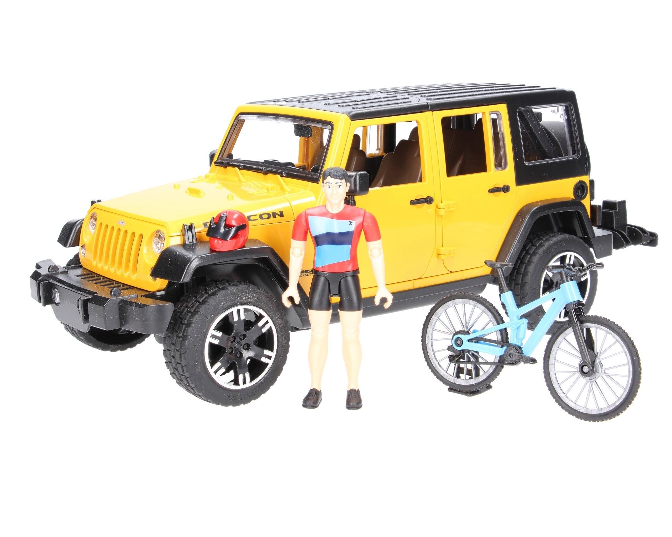 Jeep Rubicon w Mountain Bike and Figure, Bruder, 02543