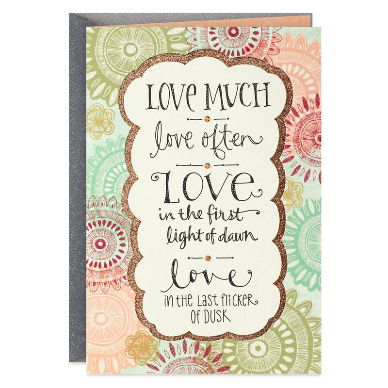 Hallmark Wedding Card, Love Much, Love Often Wedding Card