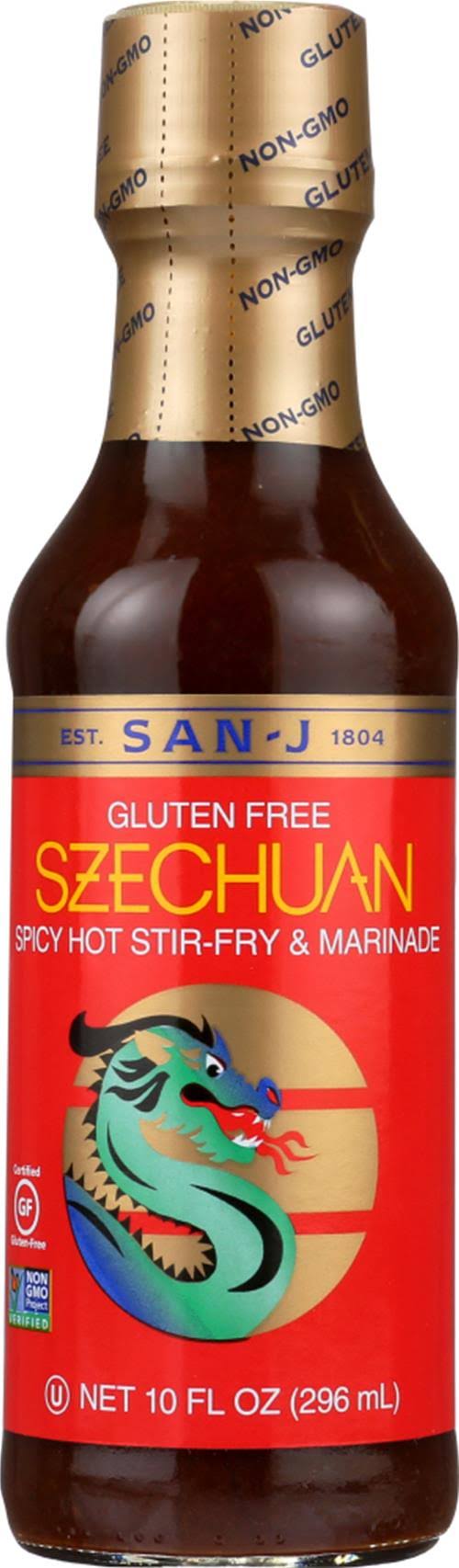 San-J Szechuan Cooking Hot & Spicy Sauce - 10oz