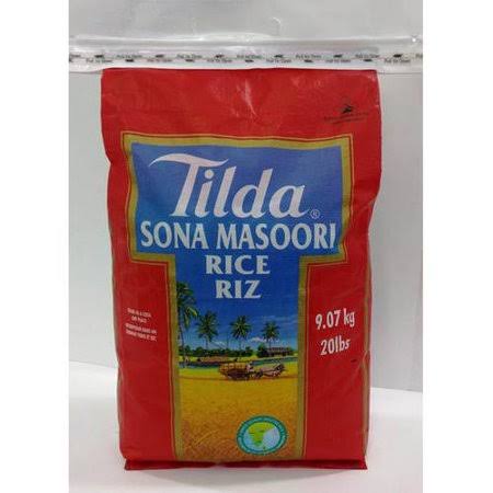 Tilda Sona Masoori Rice, 20 lbs