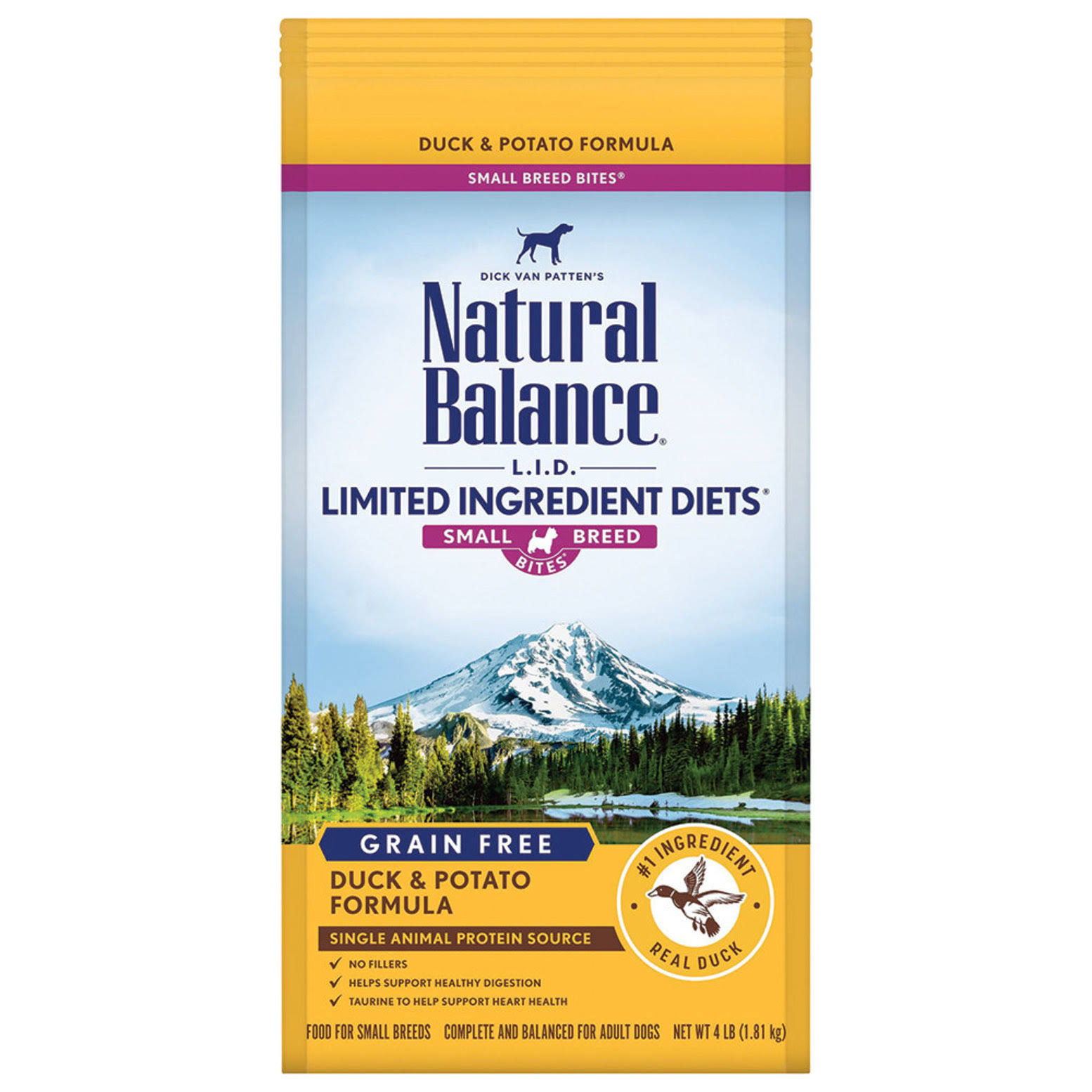 Natural Balance Adult Small Breed - Duck & Potato | Dog Food | Size: 5.44 kg