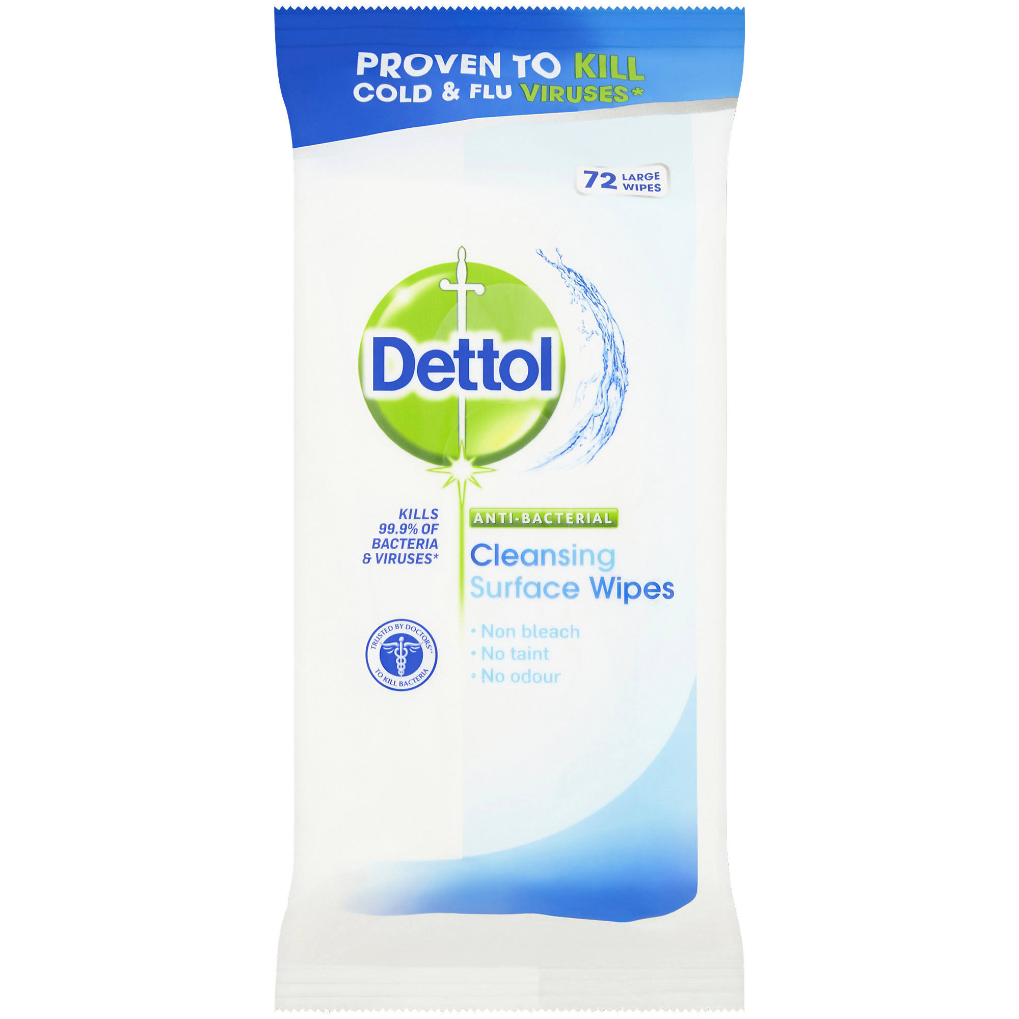 Reckitts Dettol Anti-Bacterial Wipes x 72