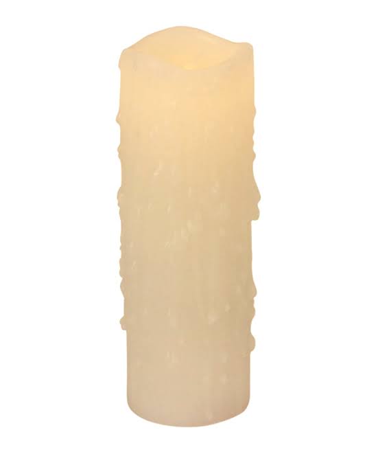 Melrose LED Dripping-Pillar Candle 6"
