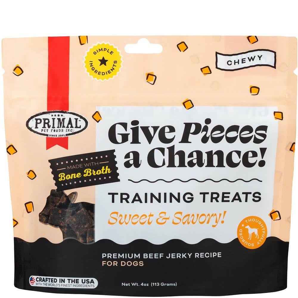 Primal Give Pieces A Chance Beef Dog Treats - 4 oz