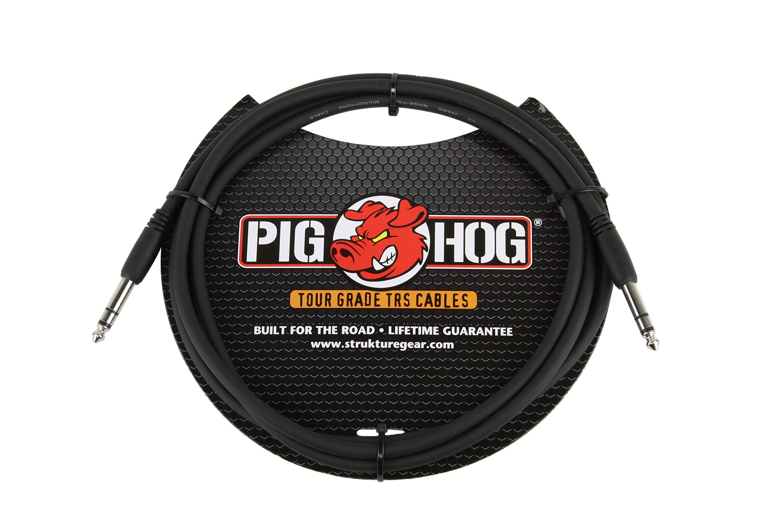 Pig Hog PTRS06 TRS Cable - 1/4", 6', Black