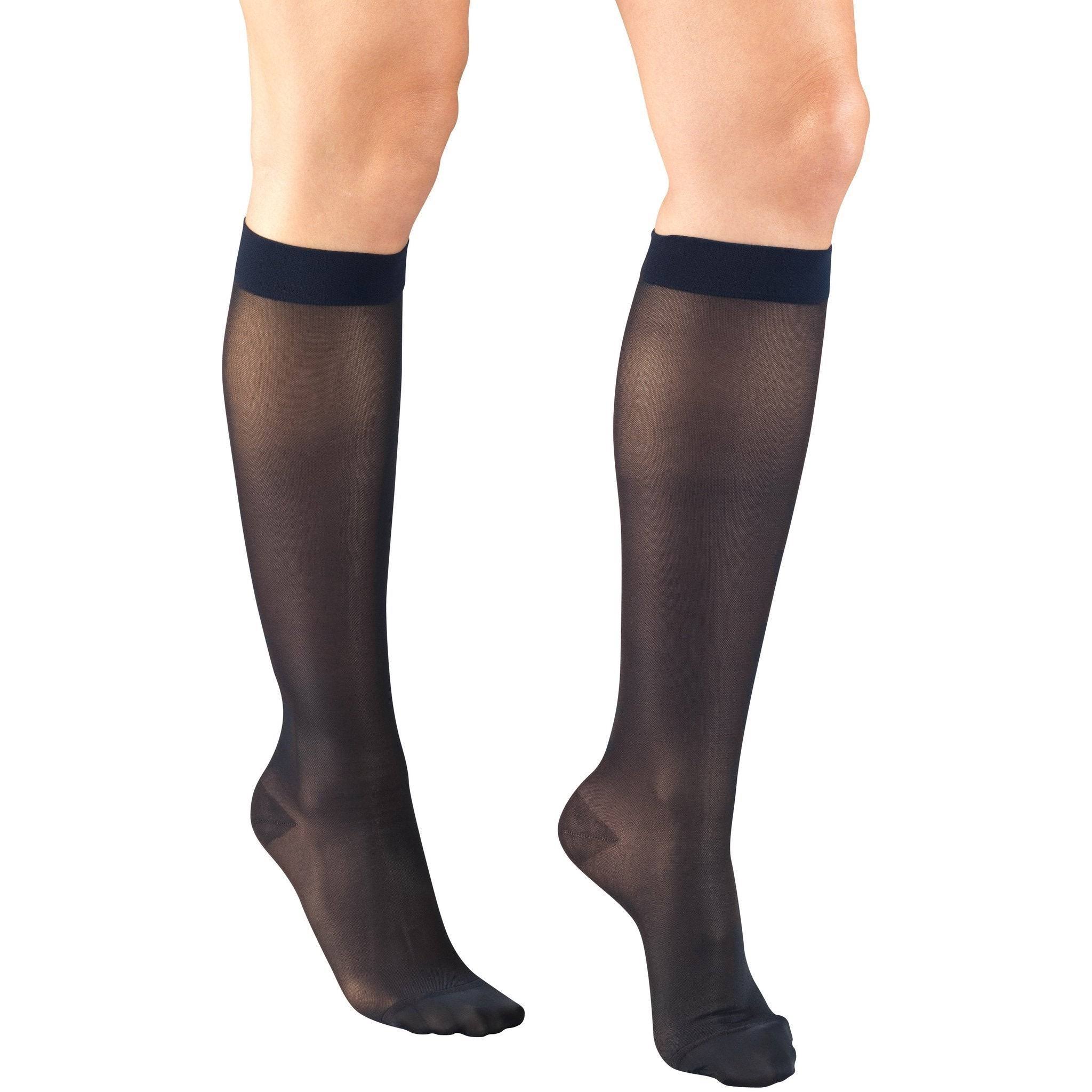 Truform Lites Women's 15-20 mmHg Knee High / Medium / Navy
