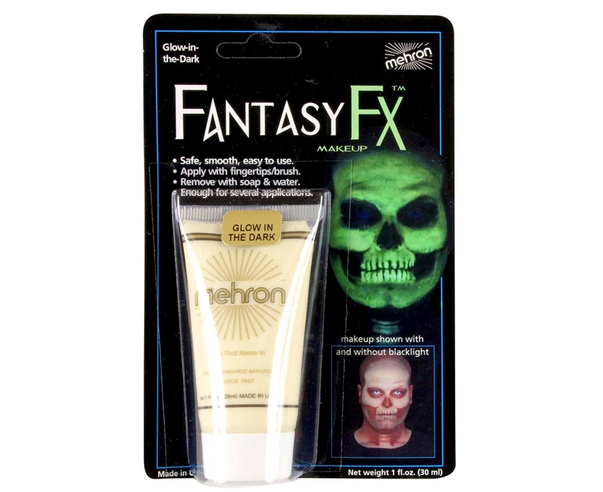 Mehron Fantasy FX Glow in The Dark Water Base Cream Makeup - 1oz