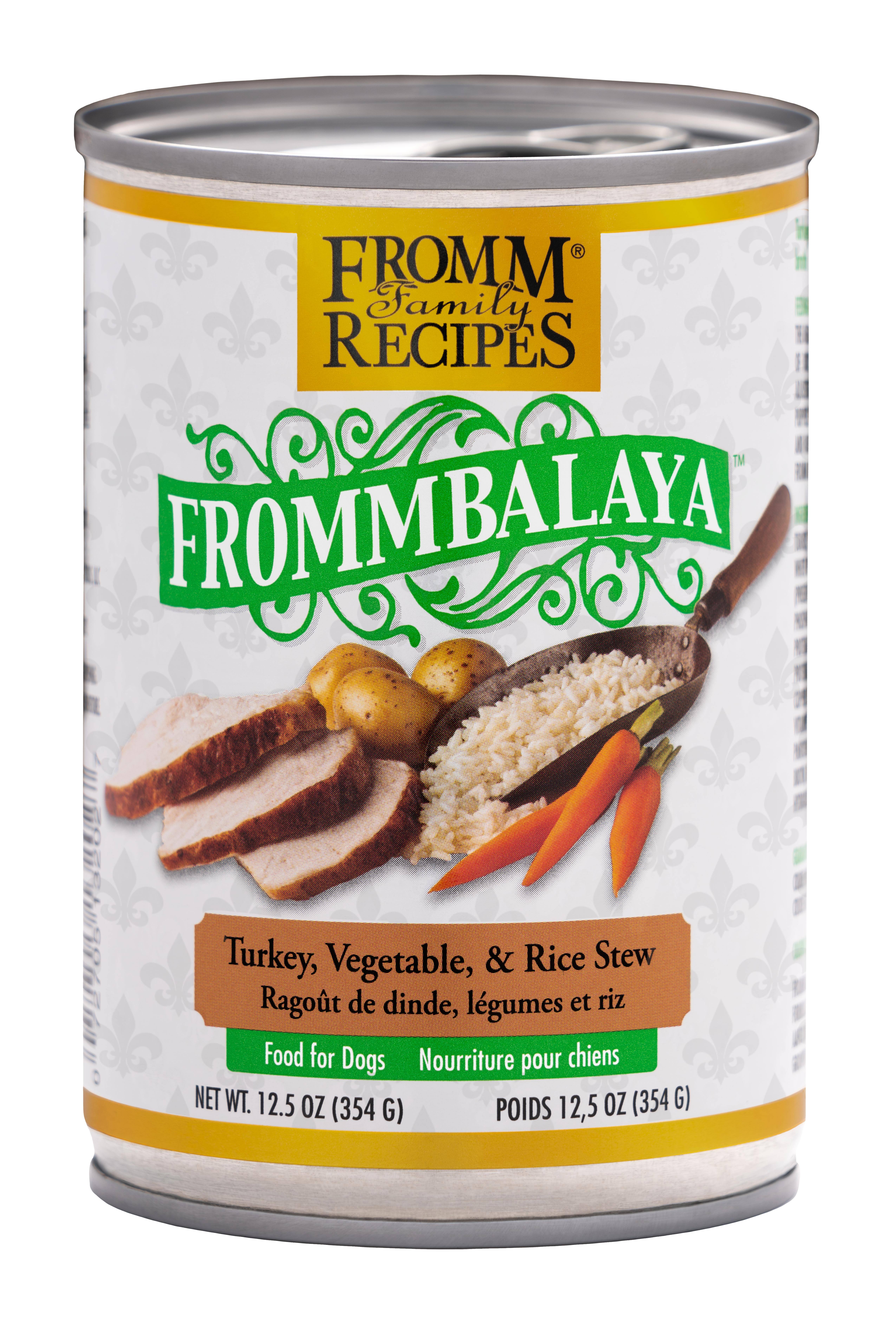 Fromm 12.5 oz Frommbalaya Turkey Rice Vegetable Stew Canned Dog Food