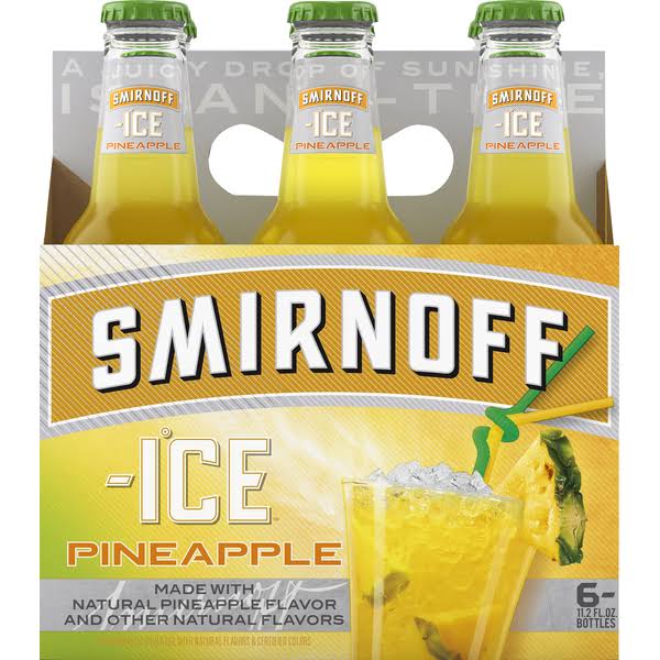Smirnoff Malt Beverages, Premium, Pineapple - 6 pack, 11.2 fl oz bottles