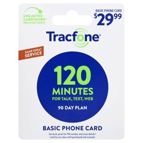 Tracfone Basic Phone Card, 120 Minutes, 90 Day Plan,