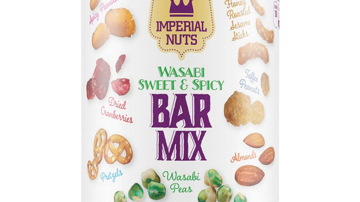 Imperial Mixed Nuts Bar Mix - Tasty Nut Snack for Any Occasion - Wasabi Peas,