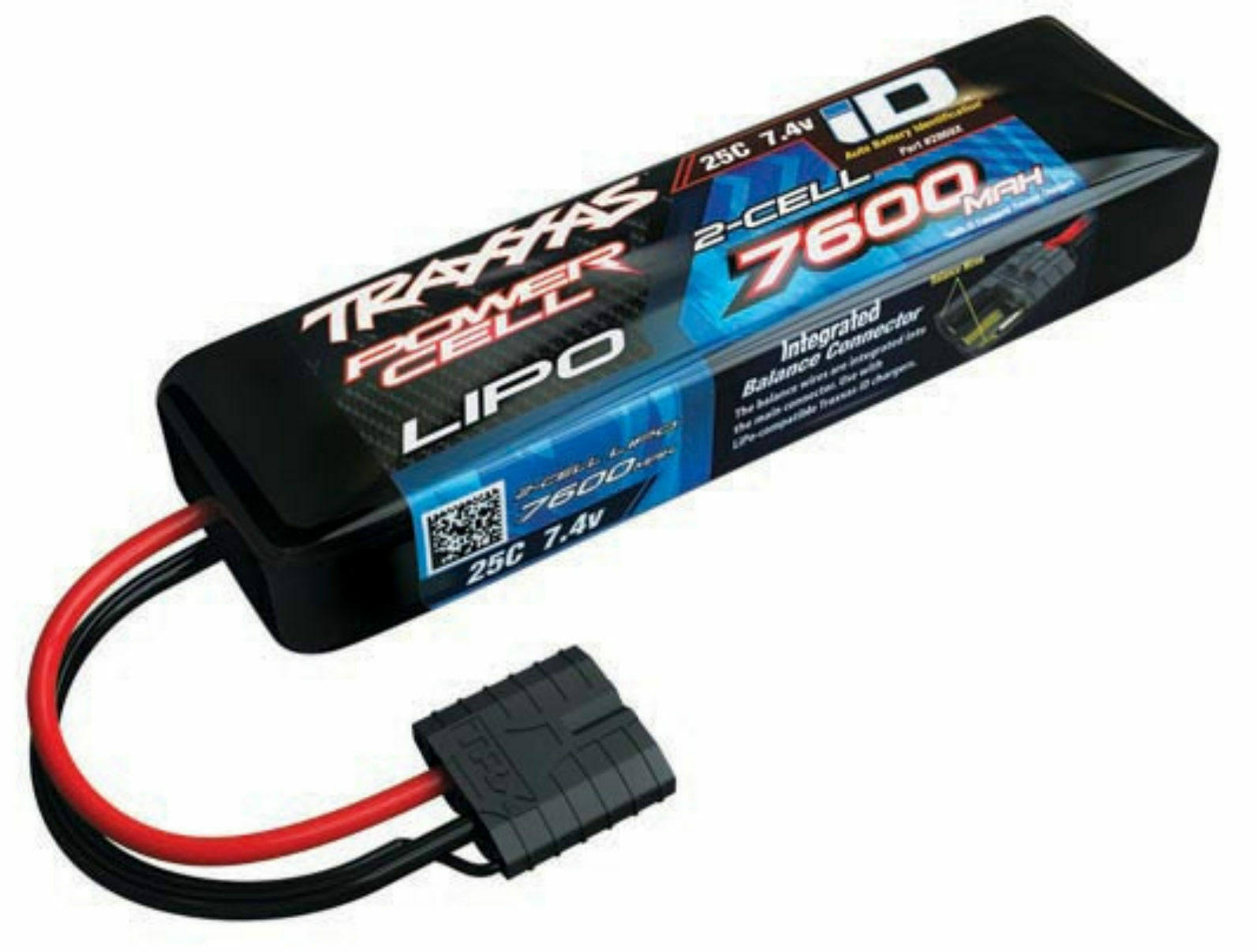 Traxxas 2-Cell 25C LiPo Battery - 7600mAh, 7.4V