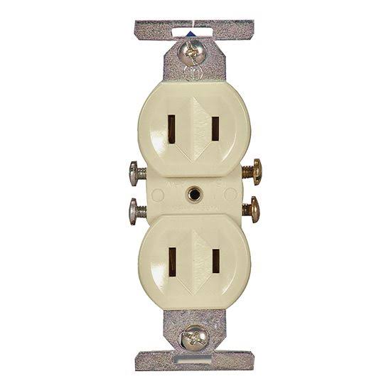 Eaton Wiring Devices 736V-BOX Duplex Receptacle, 15 A, 2-pole, 1-15R, Ivory