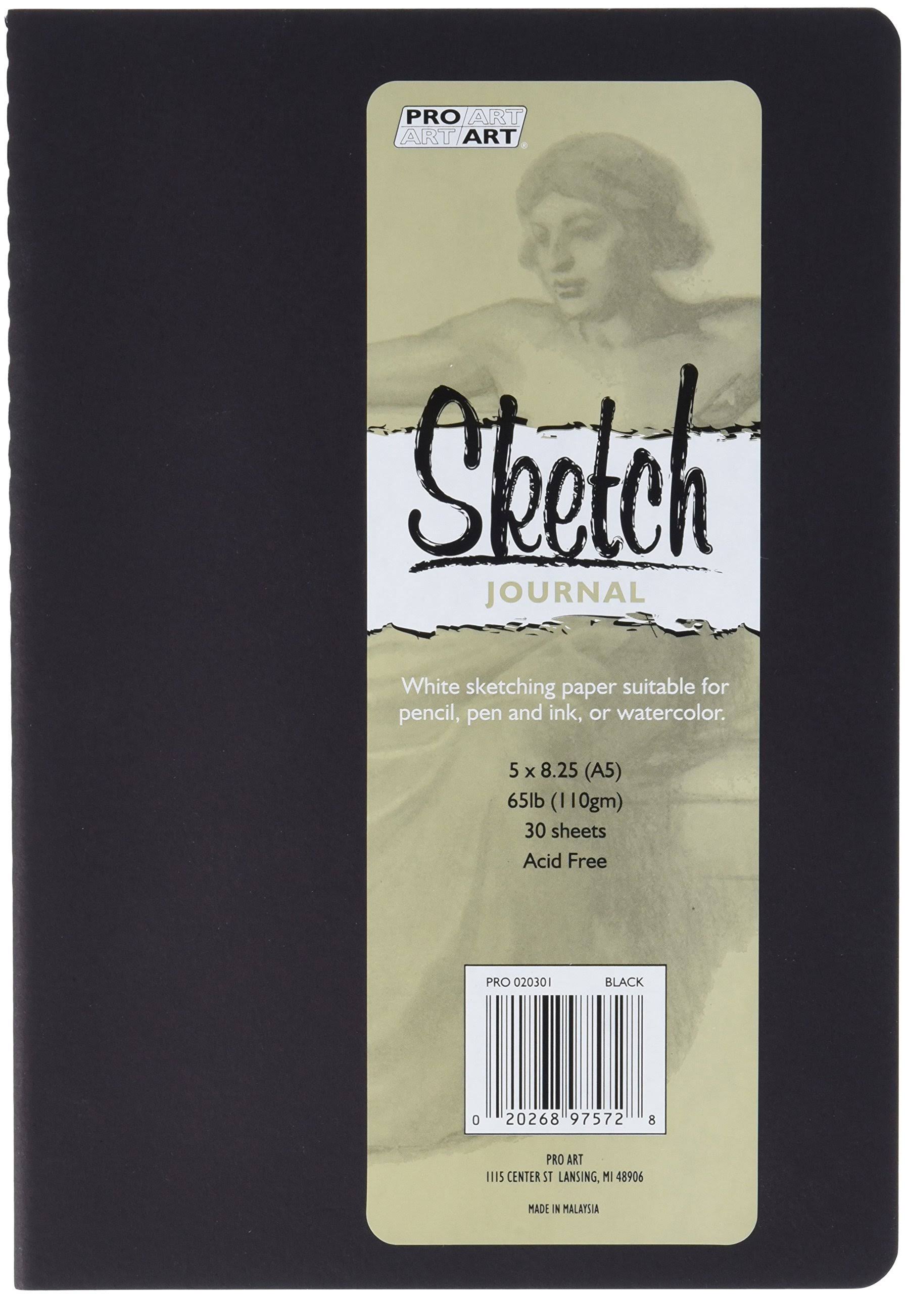 Pro-Art Softcover Sketch Journal - 5"x8", Black