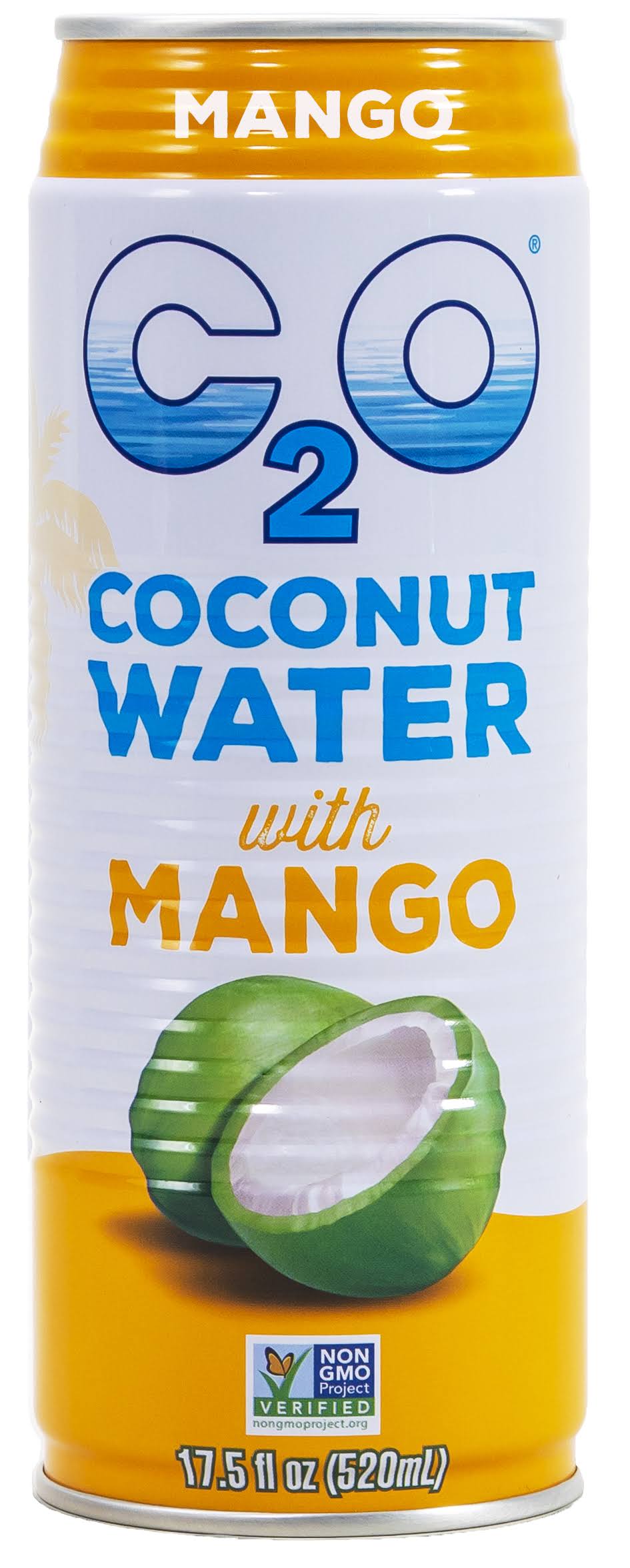 C2O - Pure Coconut Water - Mango - Case of 12 - 17.5 fl oz.