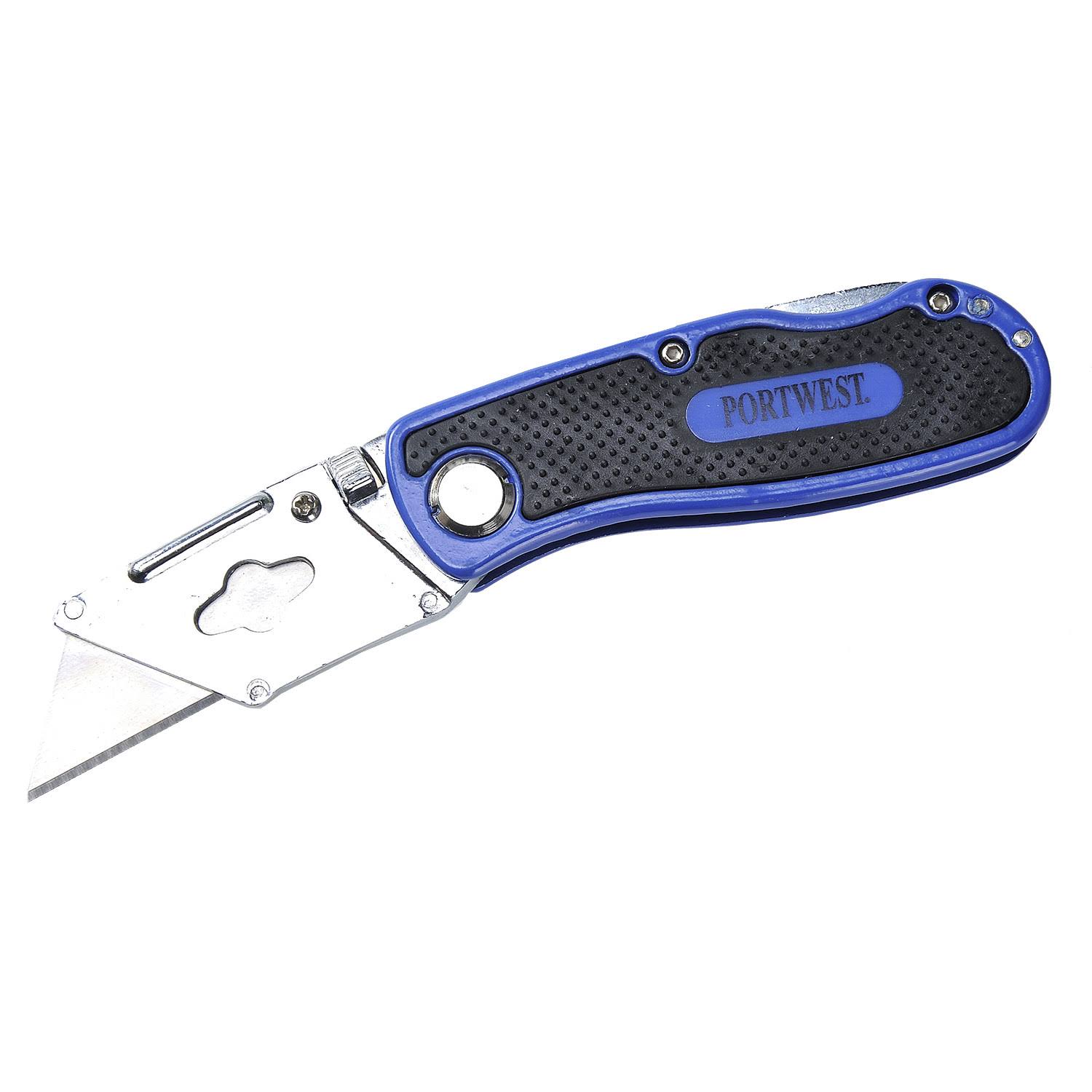 Portwest Folding Utility Knife KN30 Colour: Blue, Size: One Size