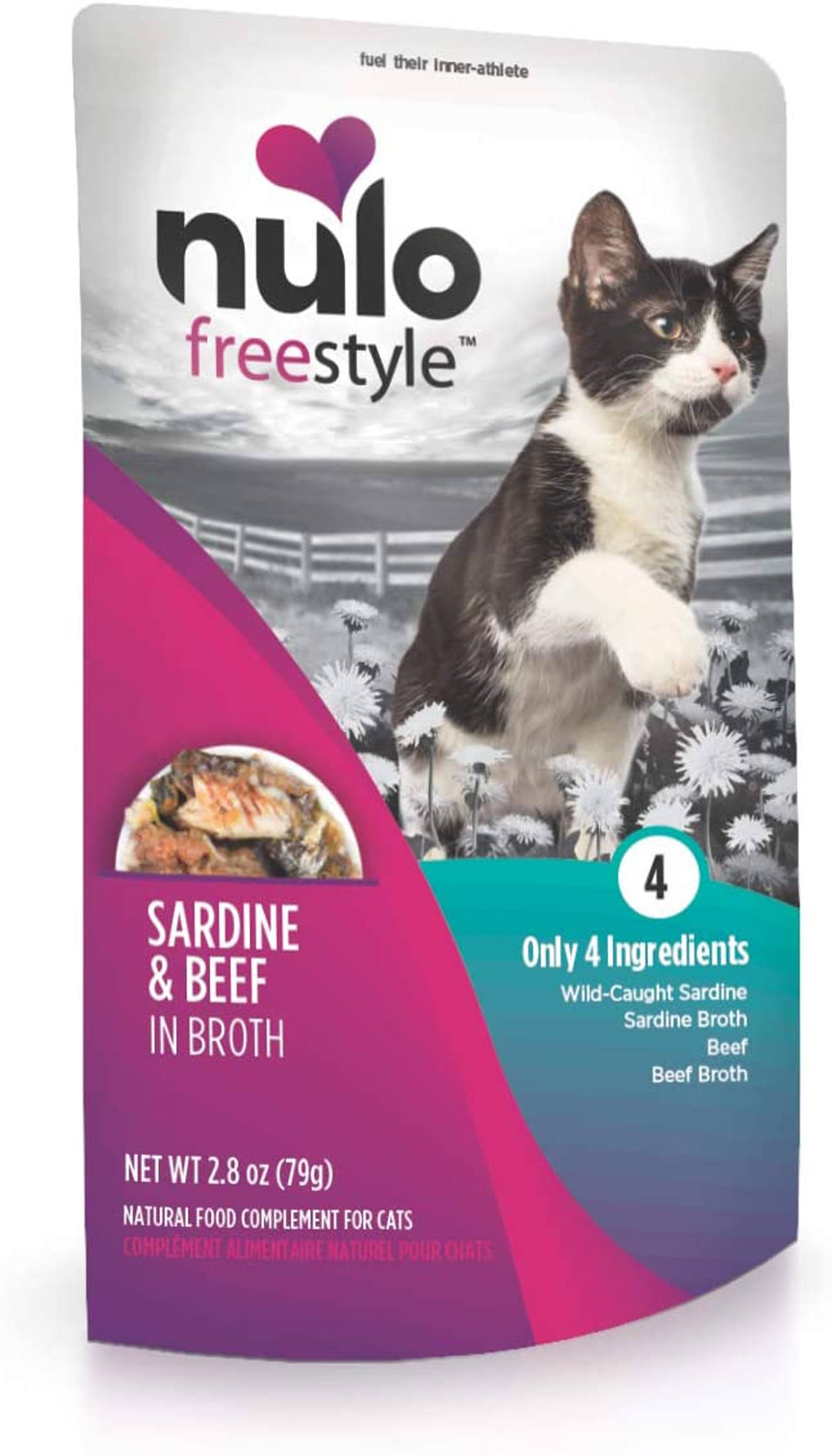 Nulo, Freestyle Sardine & Beef in Broth Cat Food Pouch, 2.8 oz
