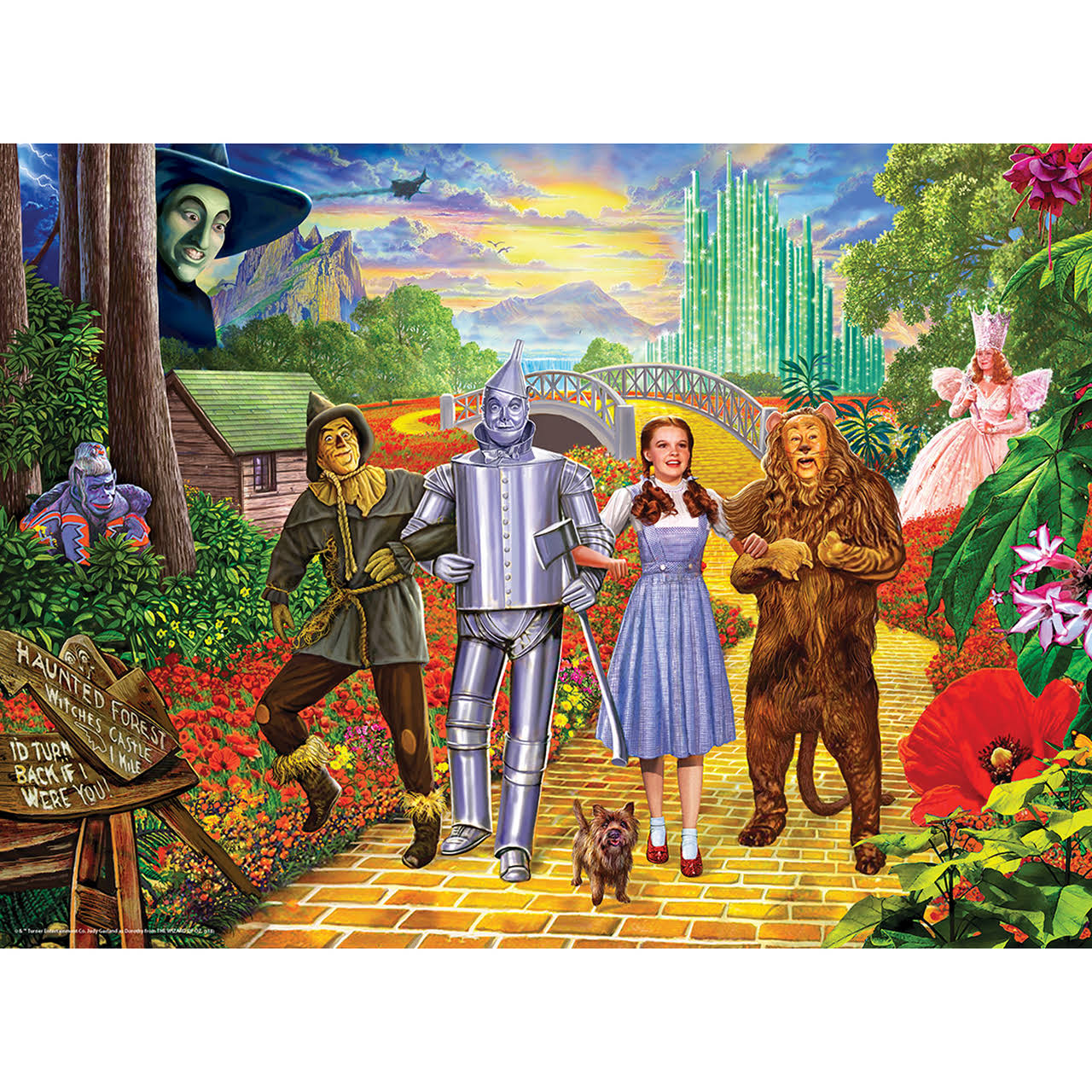 The Wizard of Oz Glitter Shimmer Foil Puzzles - 100pcs