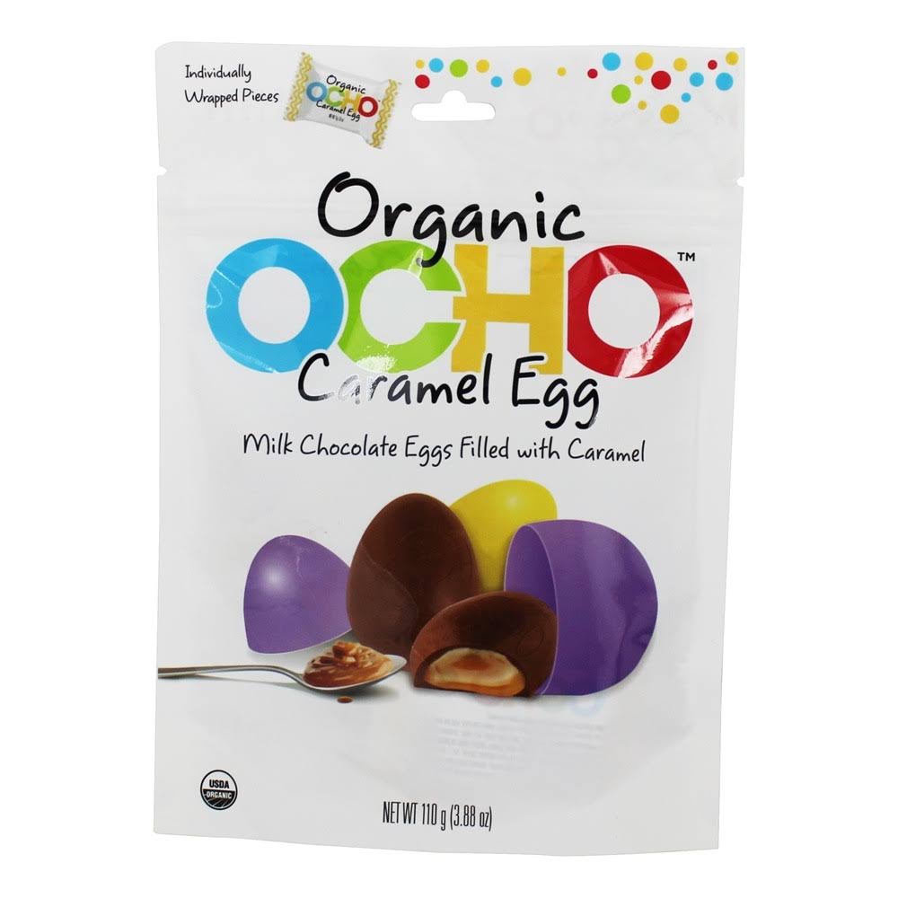Organic Ocho Easter Caramel Milk Chocolate Eggs - 3.5oz