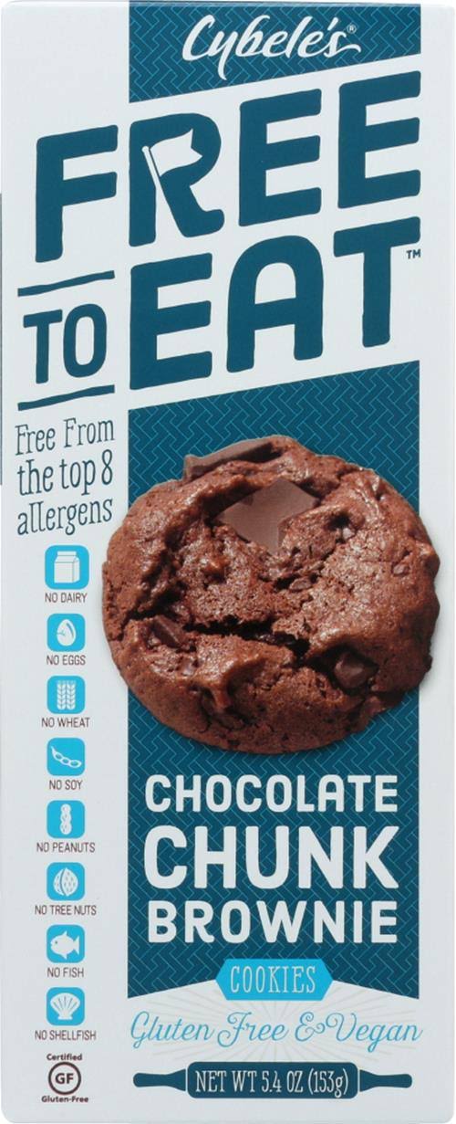 Cybele's Free-to-Eat Vegan & Gluten-Free Cookies Chocolate Chunk Brownie