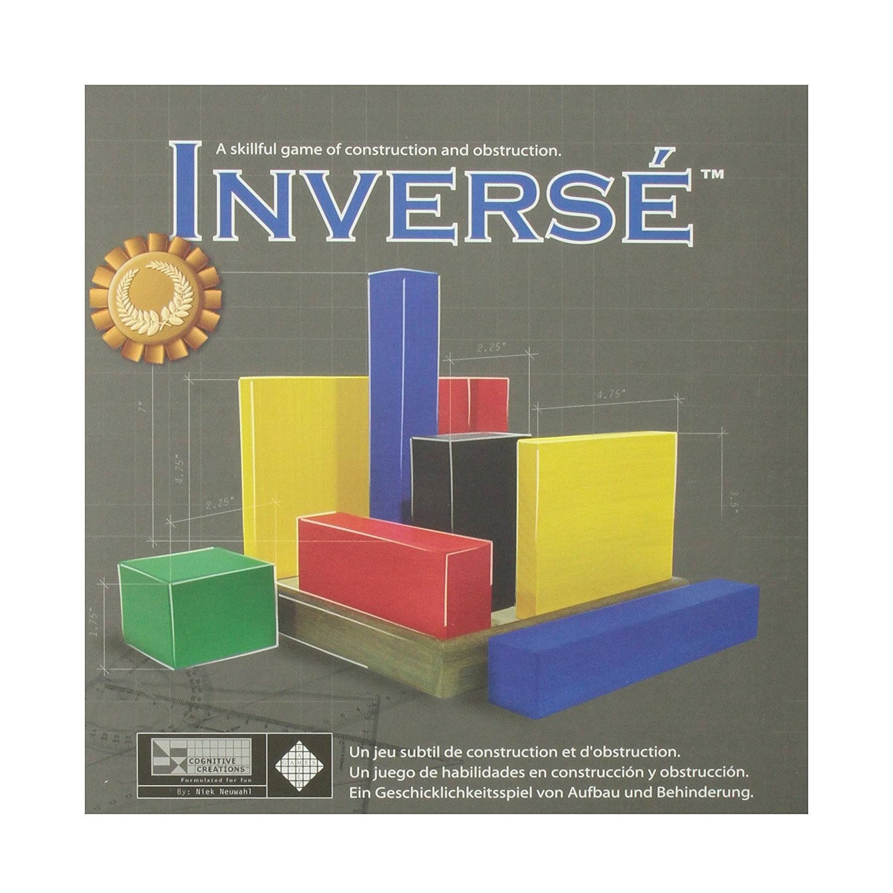 Family Games Inverse Wood Strategy Tabletop Board Game - 2 Players