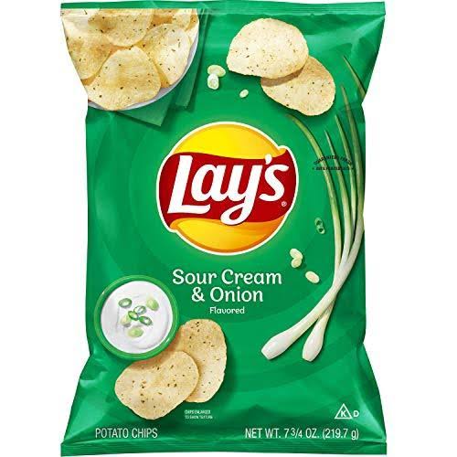 Lay's Potato Chips - Sour Cream & Onion, 7.75oz