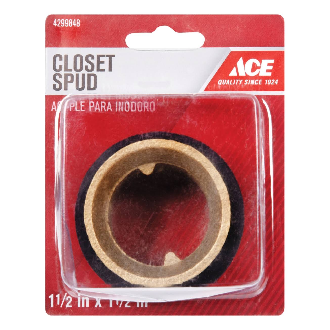 Ace Closet Spud - Brass, 1.5"x1.5"