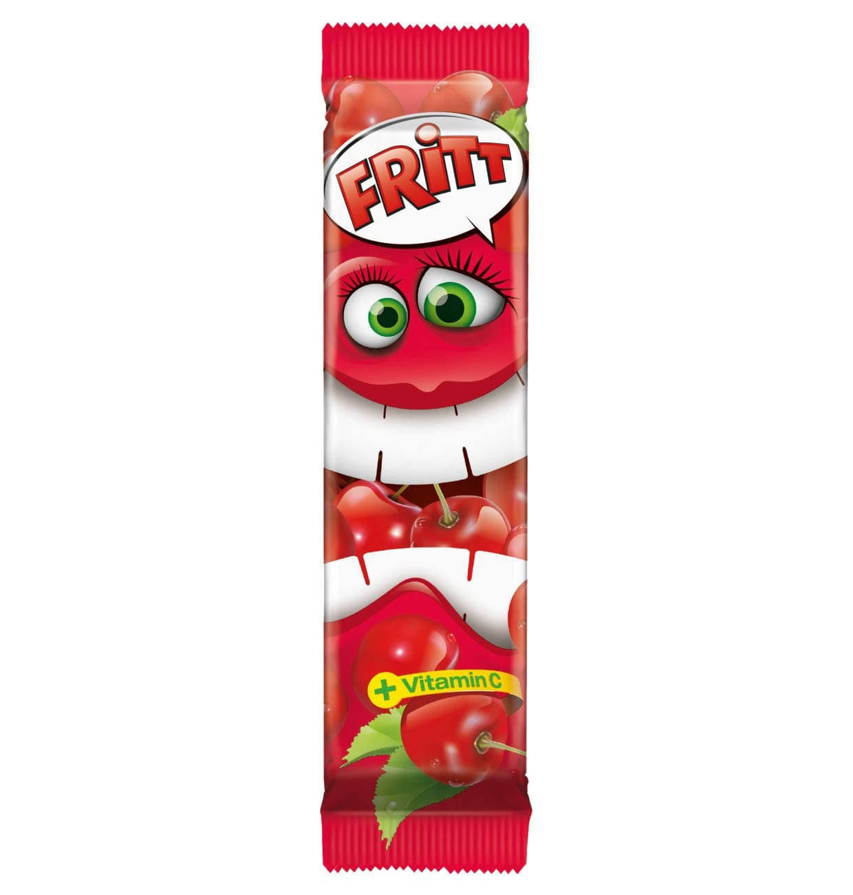 Fritt Chewy Candy - Cherry, 6 Strips