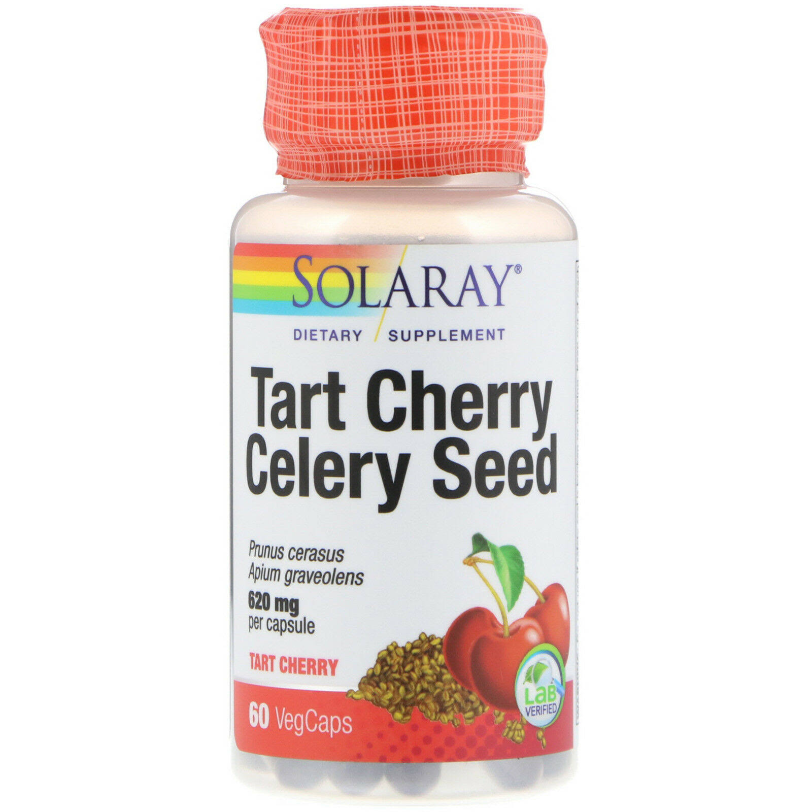 Solaray - Tart Cherry Celery Seed 620 mg - 60 VegCaps