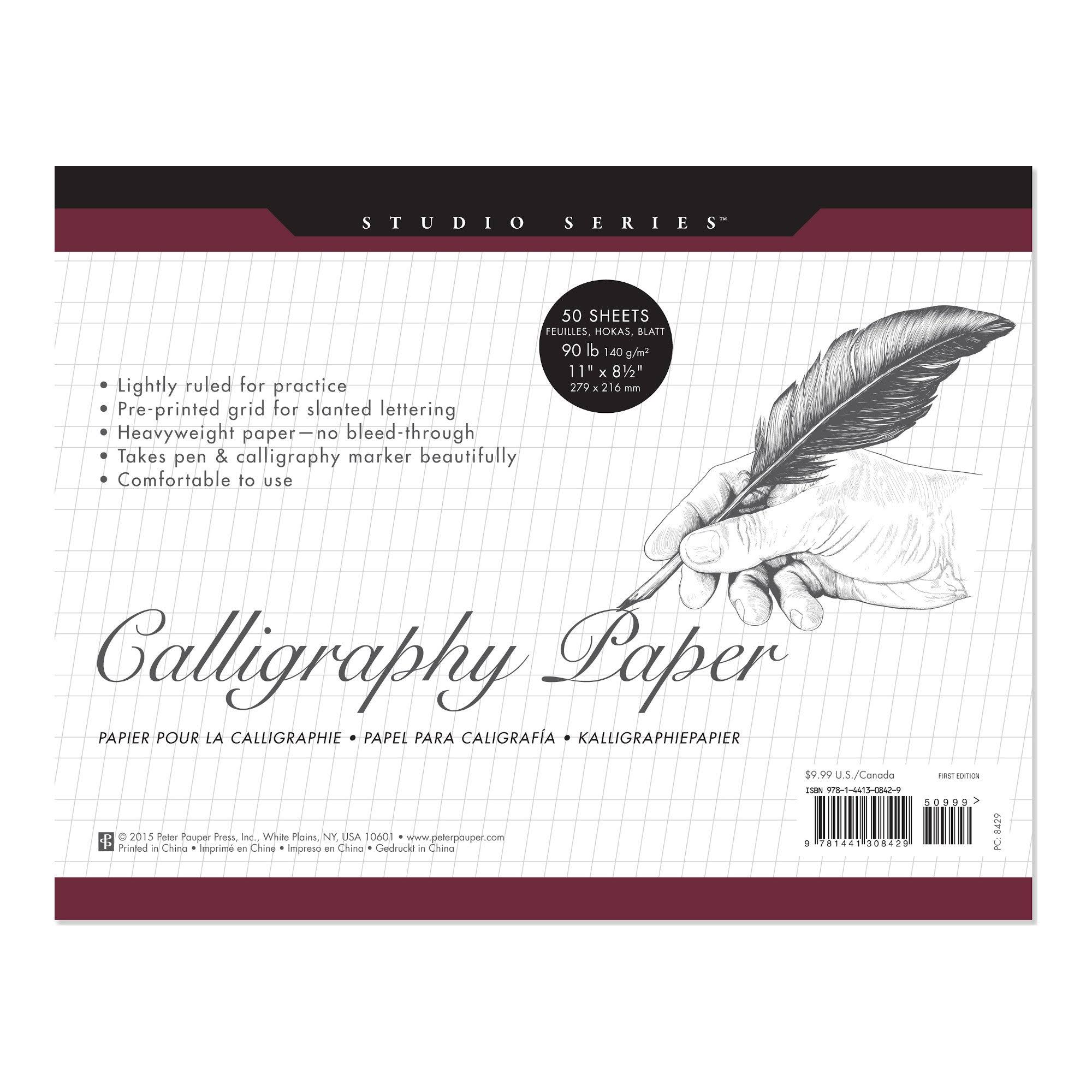 Calligraphy Paper ( Studio Series) - 50 Sheets, 11 inch x 8.5 inch