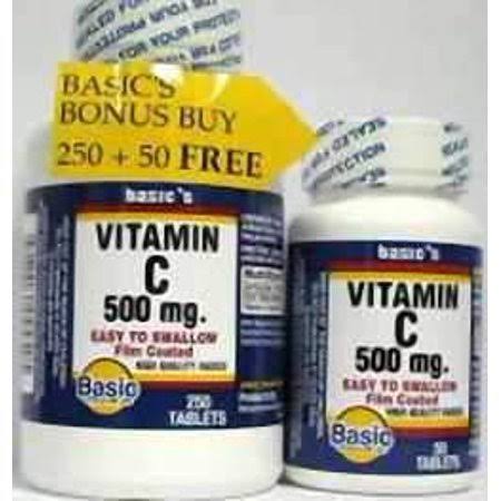 Basic Vitamins Vitamin C 500mg - 250 Tabs