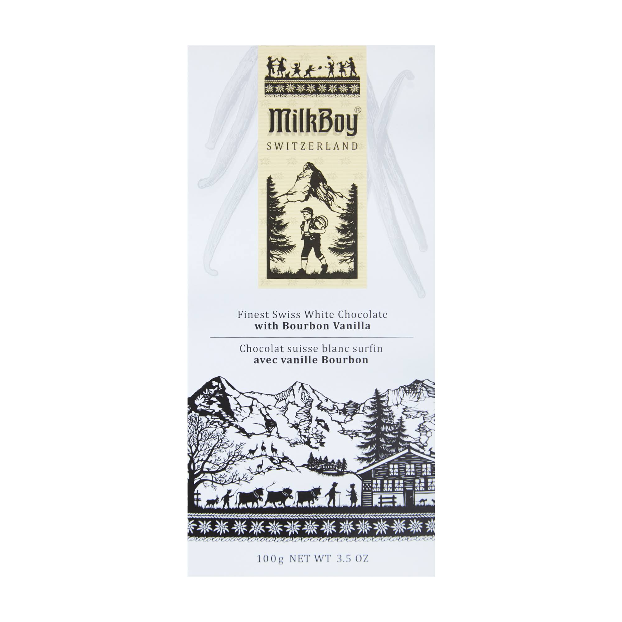 Milkboy Swiss White Chocolate - Bourbon Vanilla, 100g