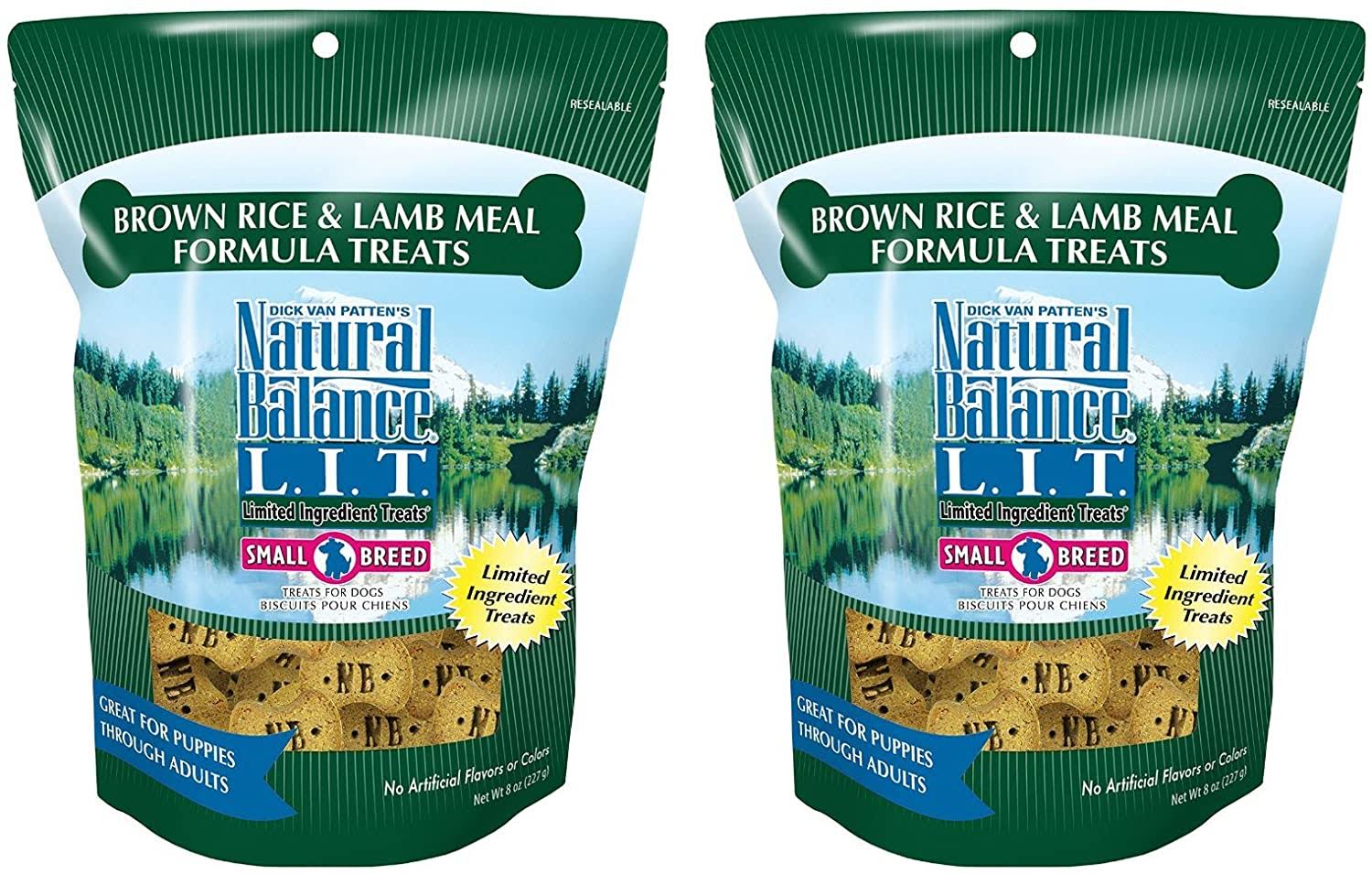 Natural Balance Limited Ingredient Treats for Dogs - Brown Rice and Lamb Meal Formula, 8oz