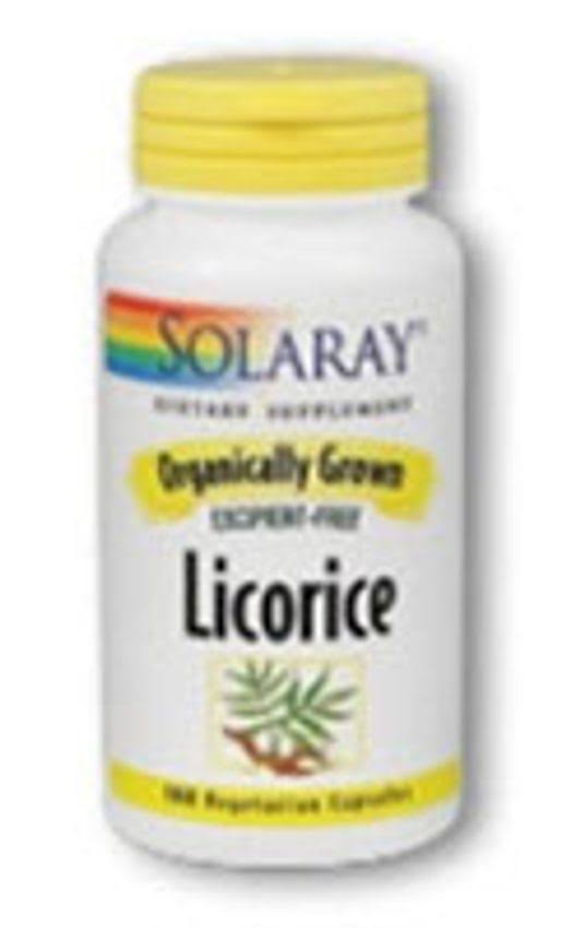 Solaray Organic Licorice Dietary Supplement - 450mg, 100 Capsules