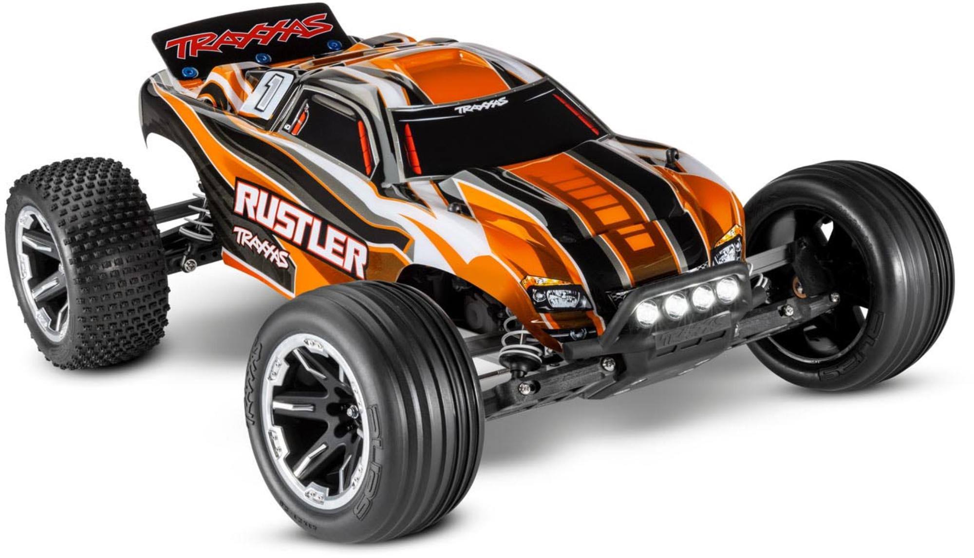 TRAXXAS Rustler Orange RTR with Battery + LED Light / TRX37054-61ORNG