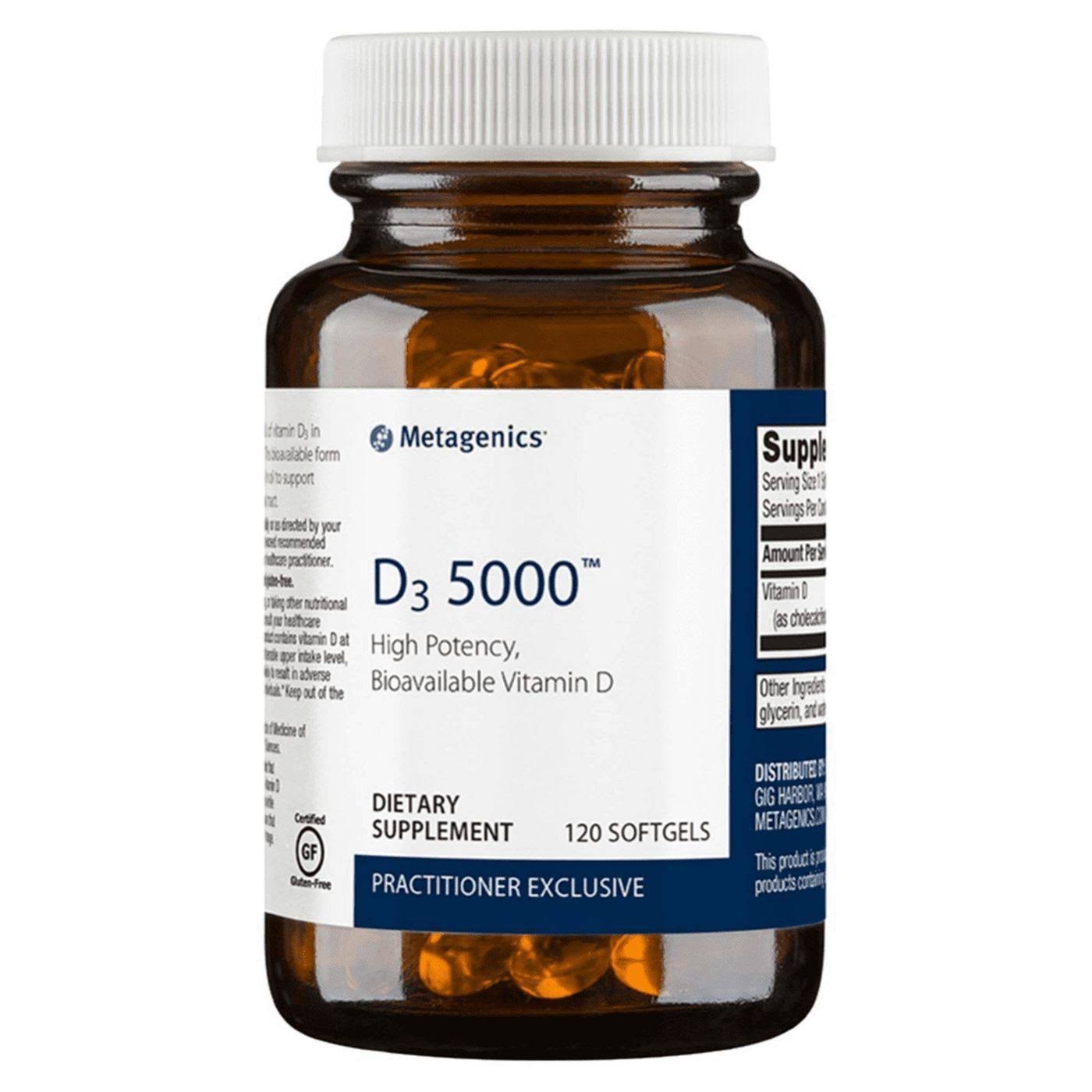 Metagenics D3 Bioavailable Vitamin D High Potency Supplemeant - 120 Count