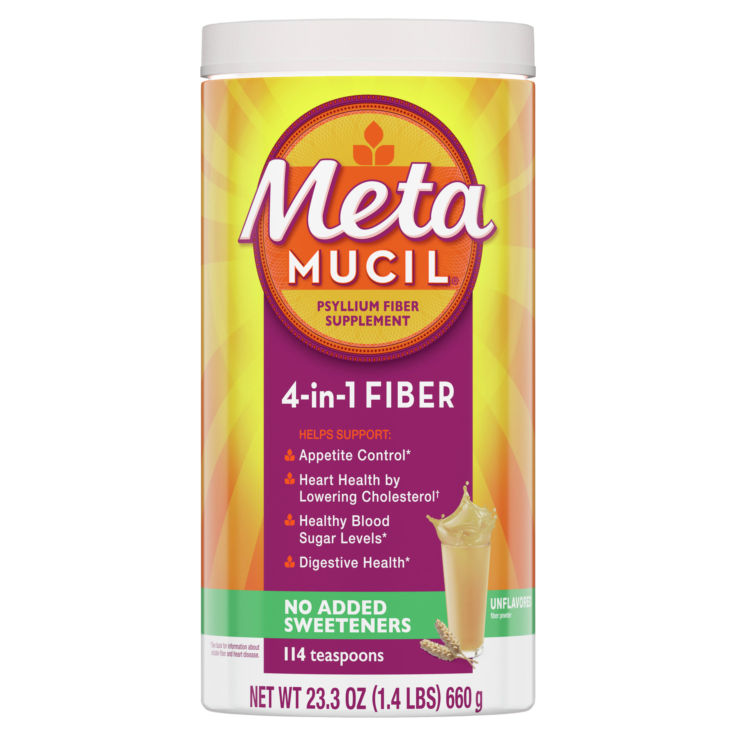 Metamucil Sugar Original Smooth Texture Powder - 114 Doses