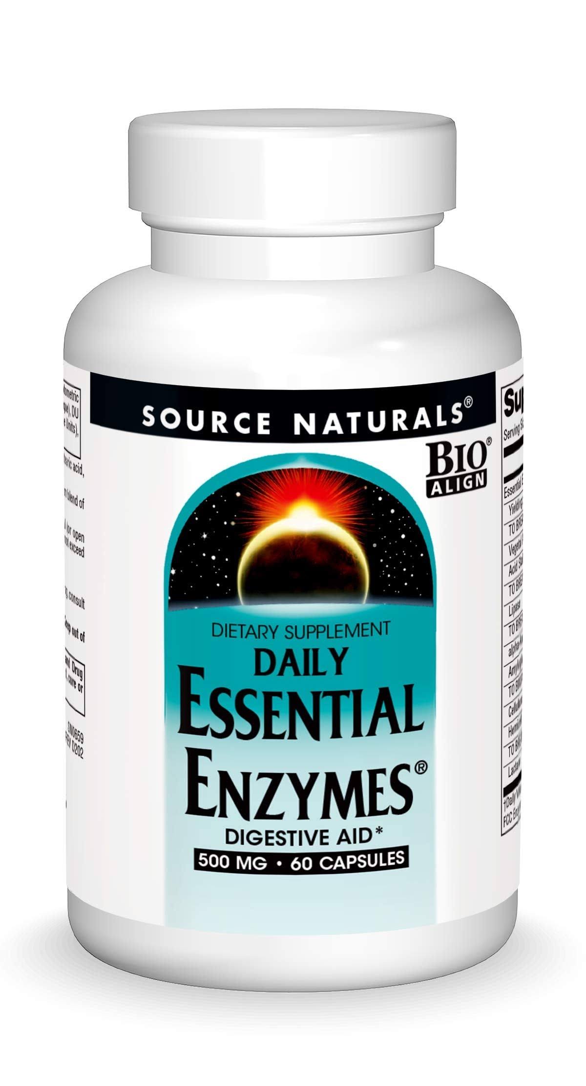 Source Naturals Daily Essential Enzymes Digestive Aid Capsules - 500mg, 60ct
